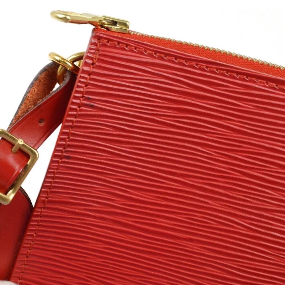 AUTHENTIC LOUIS VUITTON RED EPI POCHETTE ACCESSOIRES 24 HANDBAG - Picture 5 of 8